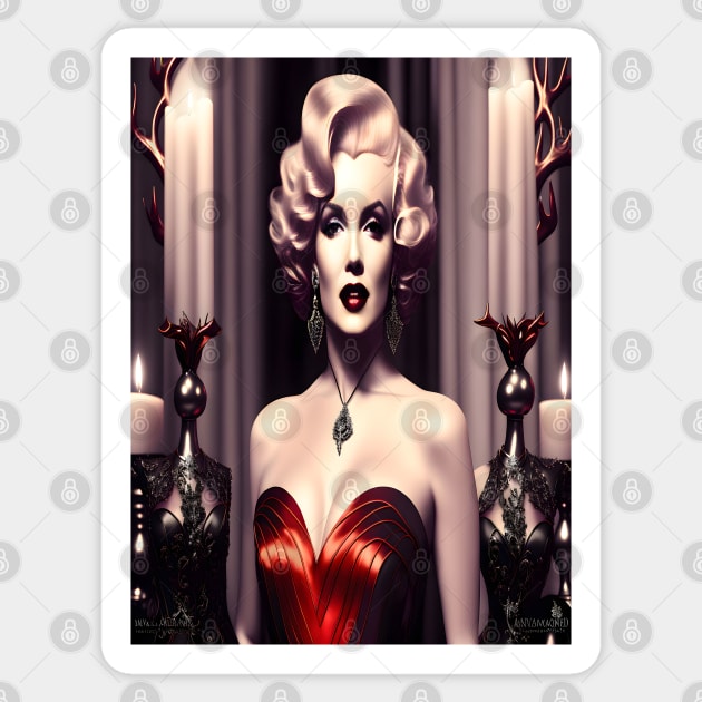 Marilyn Monroe Gothic Candles Sticker by adorcharm